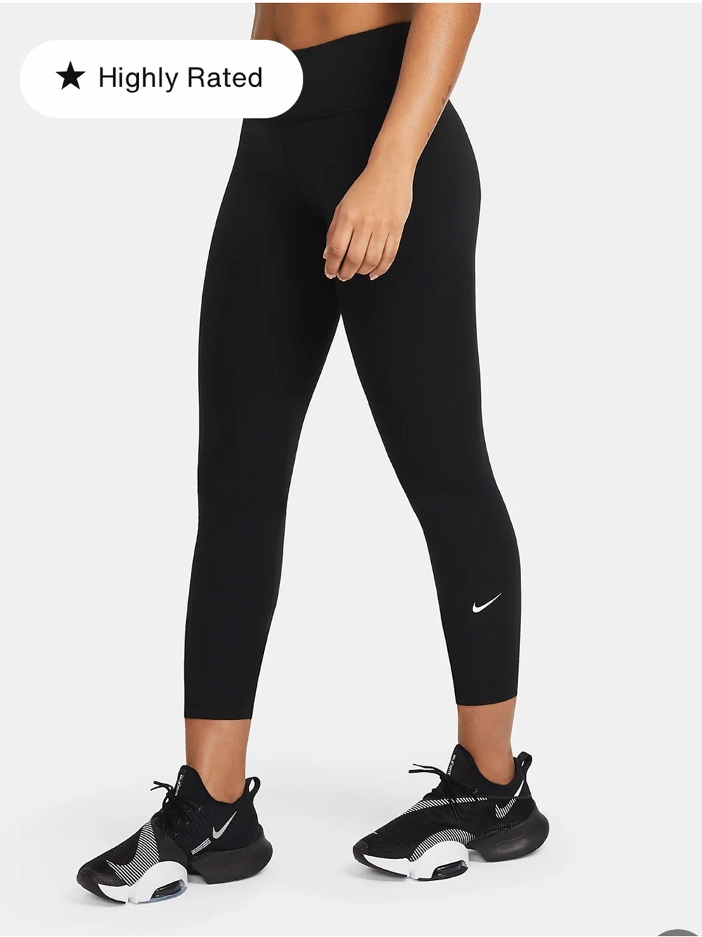 Nike Black Cropped Performance Leggings